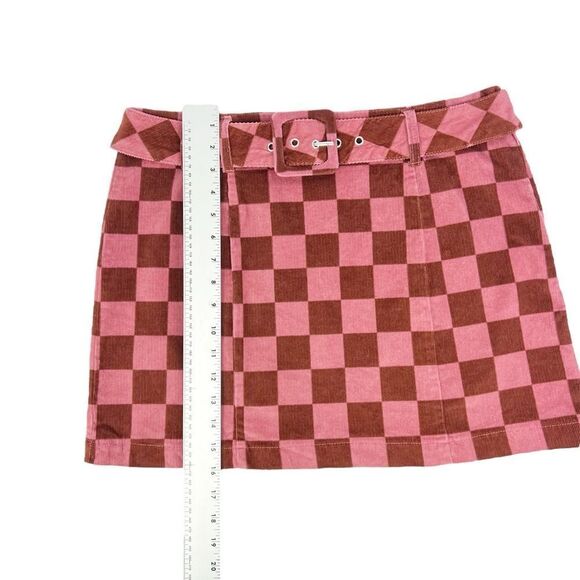 Wild Fable Pink Checkered Mini Skirt 12 - Picture 3 of 6